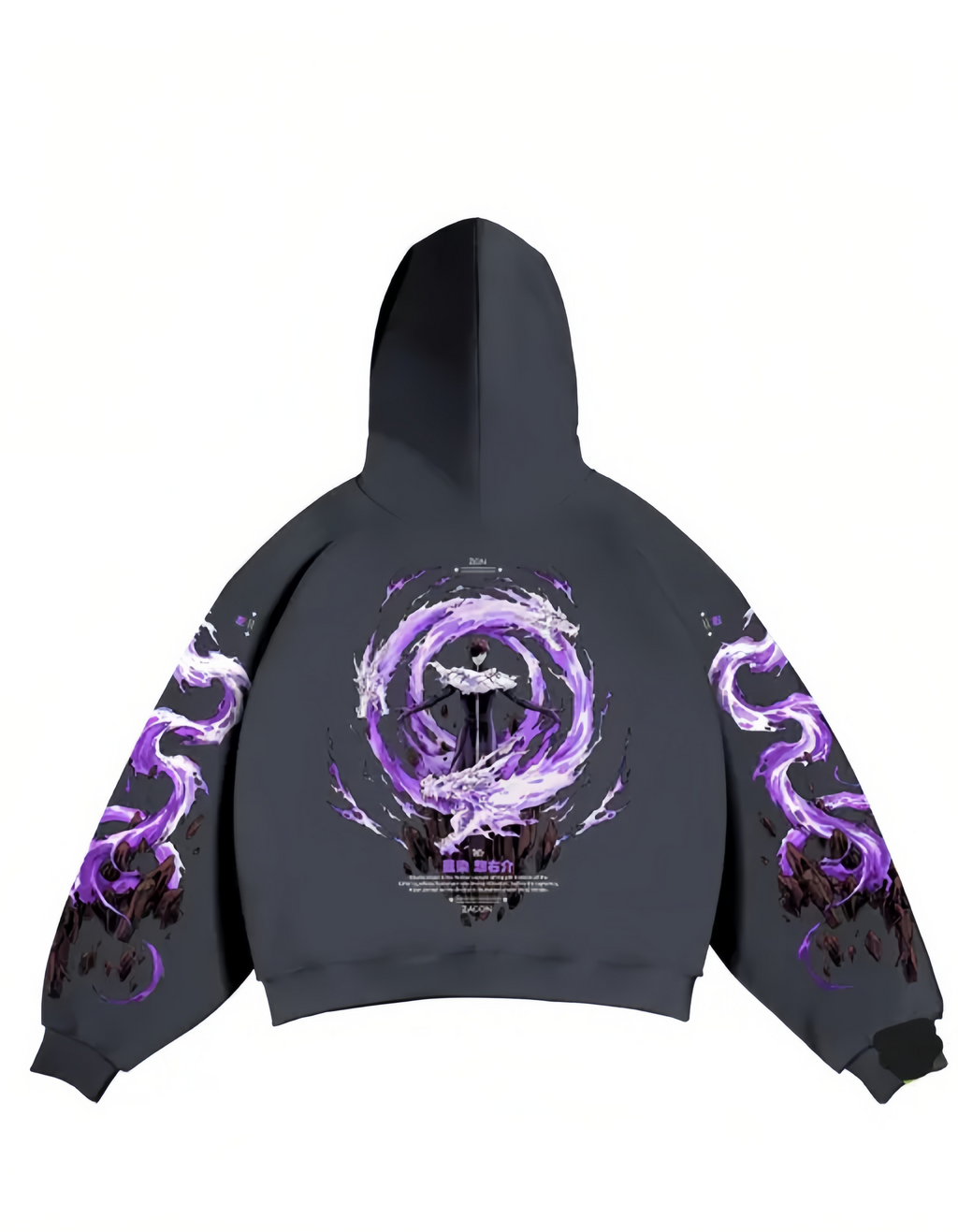 dark slate printed zen z hoodie